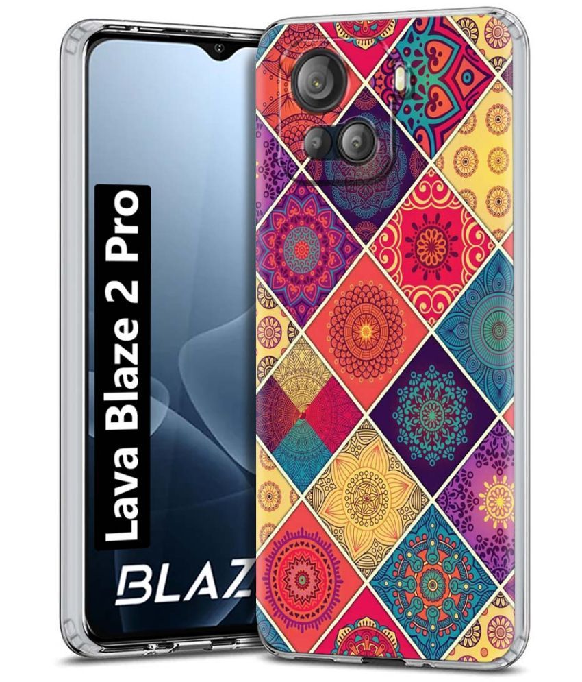     			NBOX Multicolor Printed Back Cover Silicon Compatible For Lava Blaze 2 Pro ( Pack of 1 )