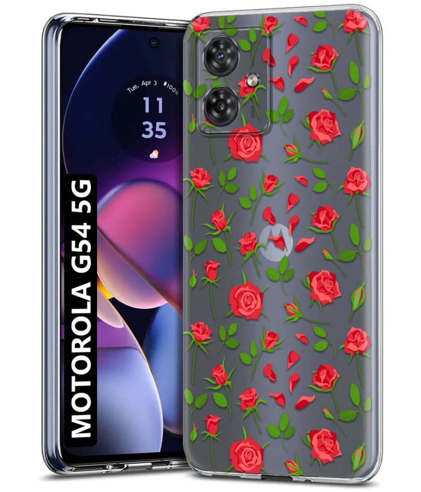     			NBOX Multicolor Printed Back Cover Silicon Compatible For Motorola G54 5G ( Pack of 1 )