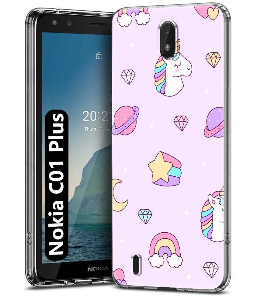     			NBOX Multicolor Printed Back Cover Silicon Compatible For Nokia C01 Plus ( Pack of 1 )