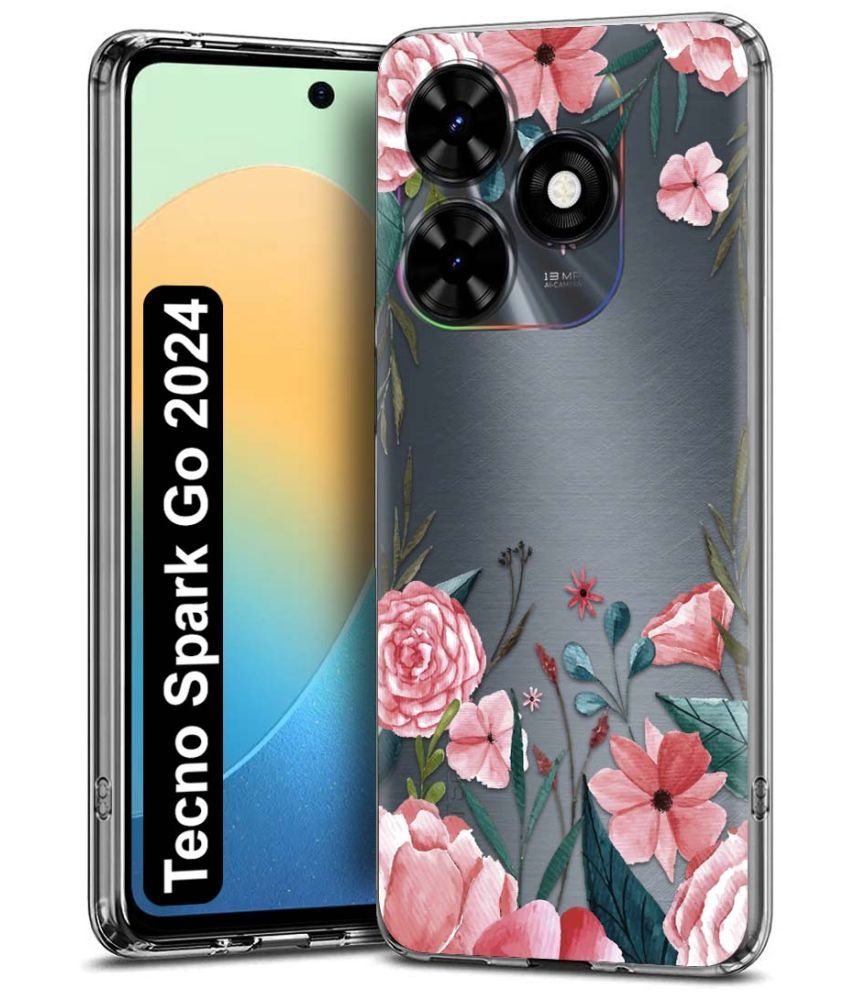     			NBOX Multicolor Printed Back Cover Silicon Compatible For Tecno Spark Go 2024 ( Pack of 1 )