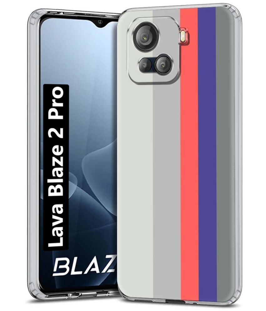     			NBOX Multicolor Printed Back Cover Silicon Compatible For Lava Blaze 2 Pro ( Pack of 1 )