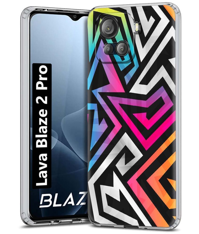     			NBOX Multicolor Printed Back Cover Silicon Compatible For Lava Blaze 2 Pro ( Pack of 1 )