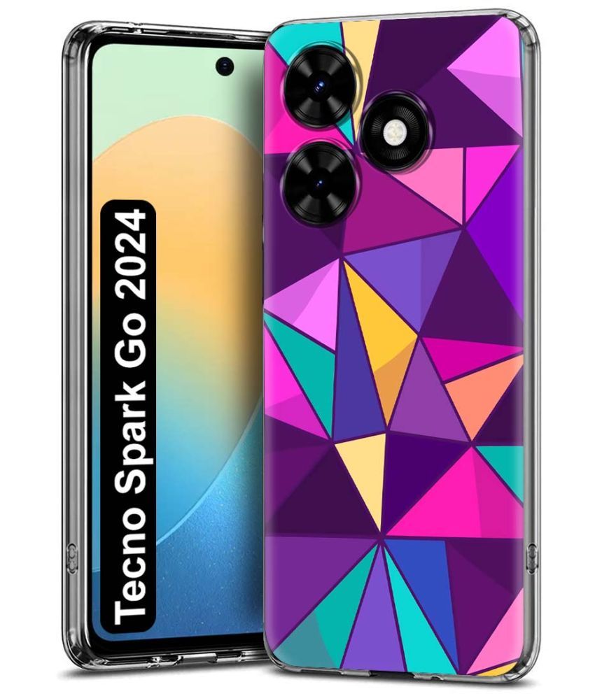     			NBOX Multicolor Printed Back Cover Silicon Compatible For Tecno Spark Go 2024 ( Pack of 1 )