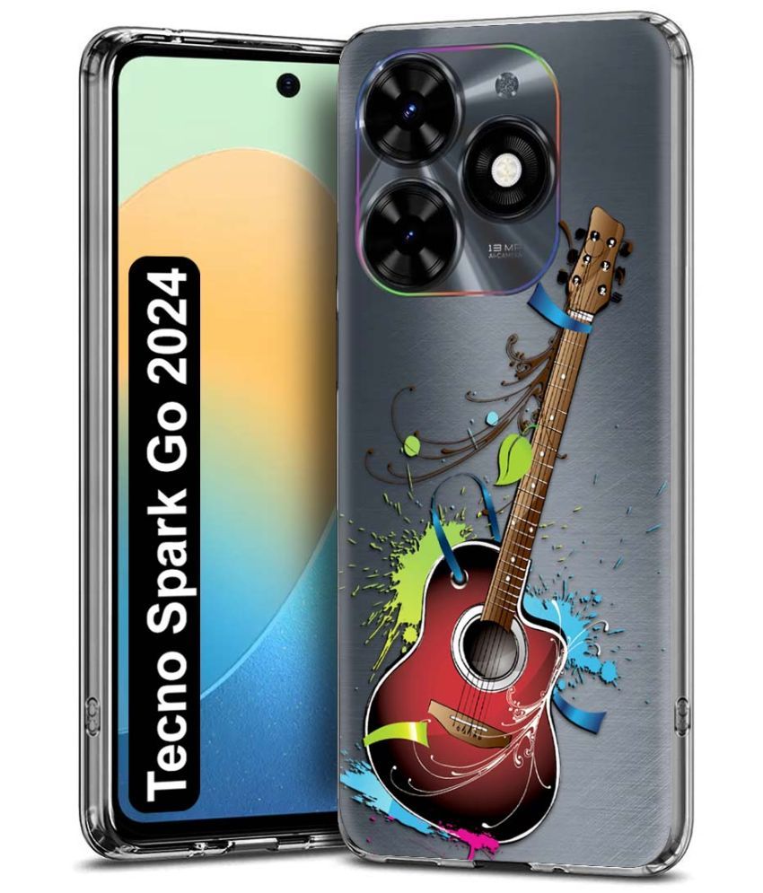     			NBOX Multicolor Printed Back Cover Silicon Compatible For Tecno Spark Go 2024 ( Pack of 1 )