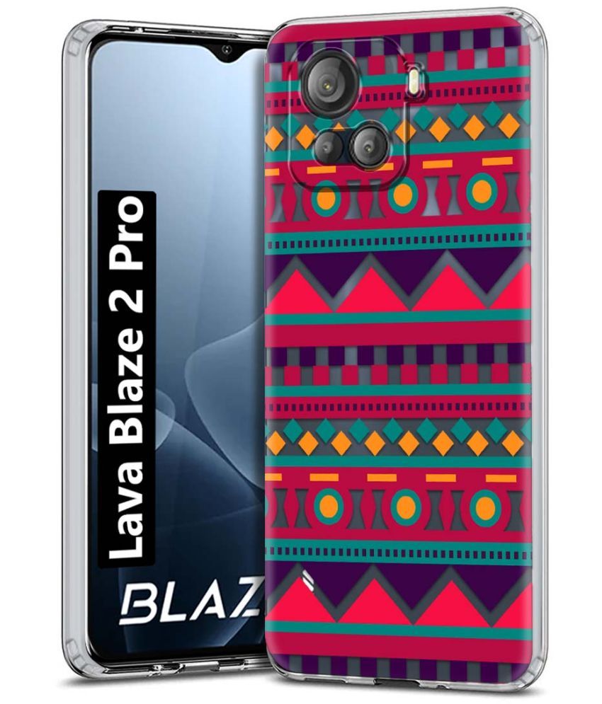     			NBOX Multicolor Printed Back Cover Silicon Compatible For Lava Blaze 2 Pro ( Pack of 1 )