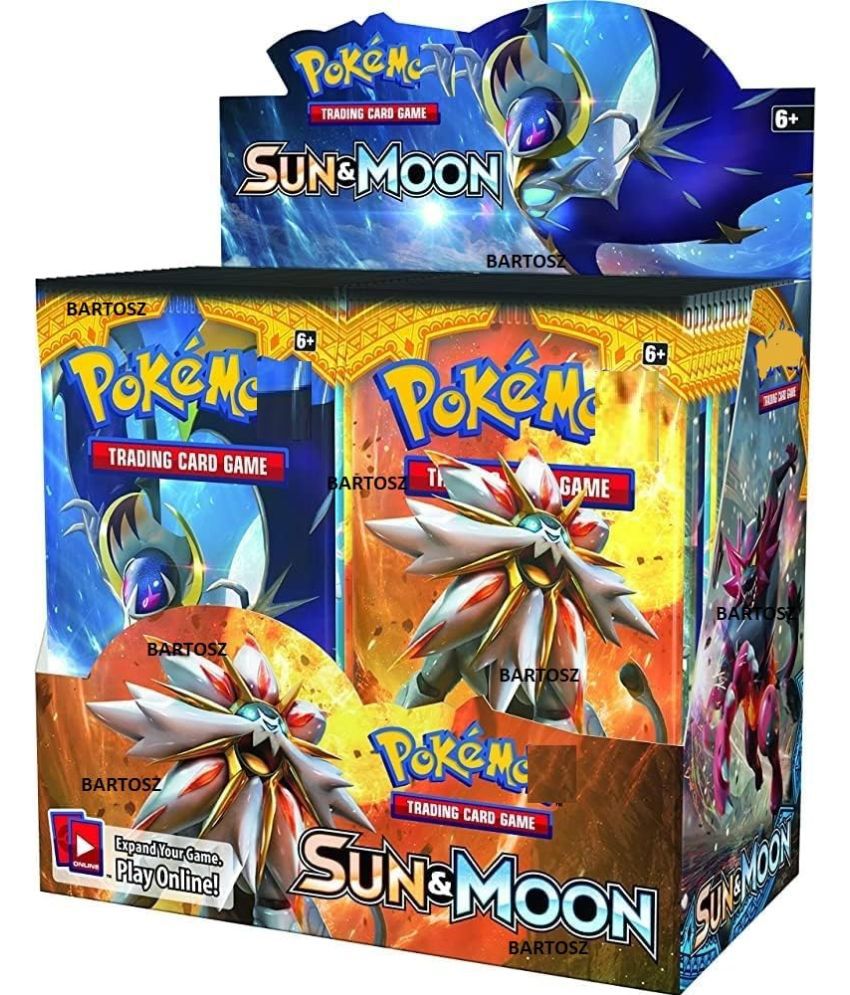     			Pockett Masters Poke-Mone Premium Playing Card Board Game Sun & Moon 5 Pack 50 Card Collection Set  Packs, Battle Cards, Battle Game for Kids,...