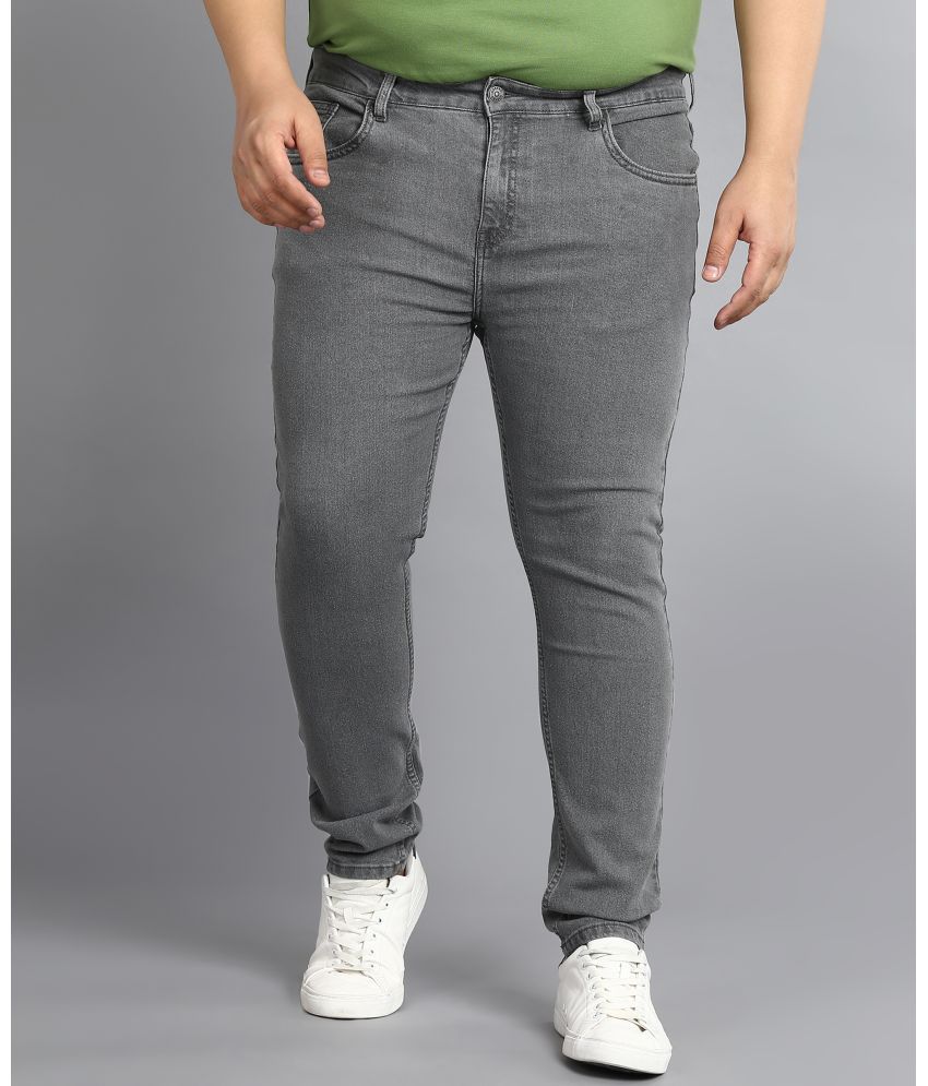     			Urbano Plus Regular Fit Washed Men's Jeans - Grey Melange ( Pack of 1 )