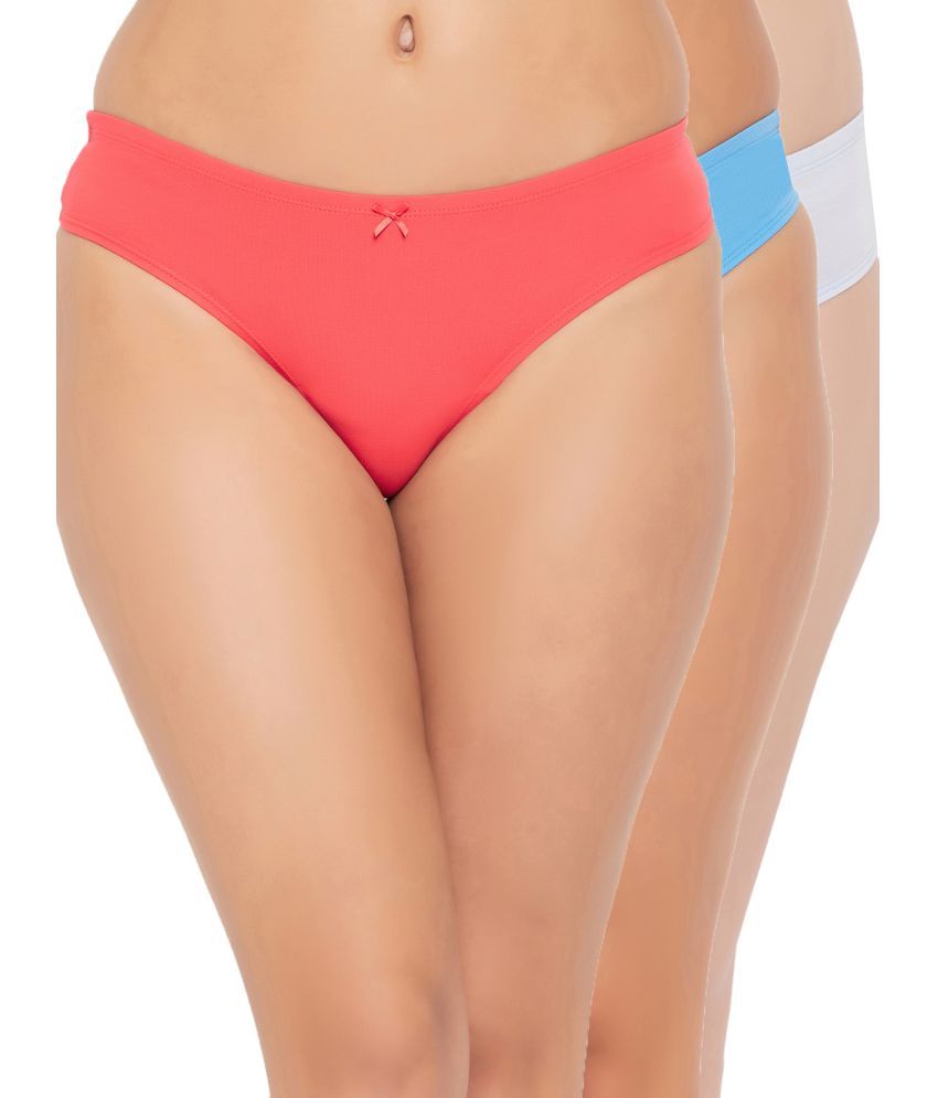     			Clovia Pack of 3 Cotton Solid Women's Thongs ( Multi Color )