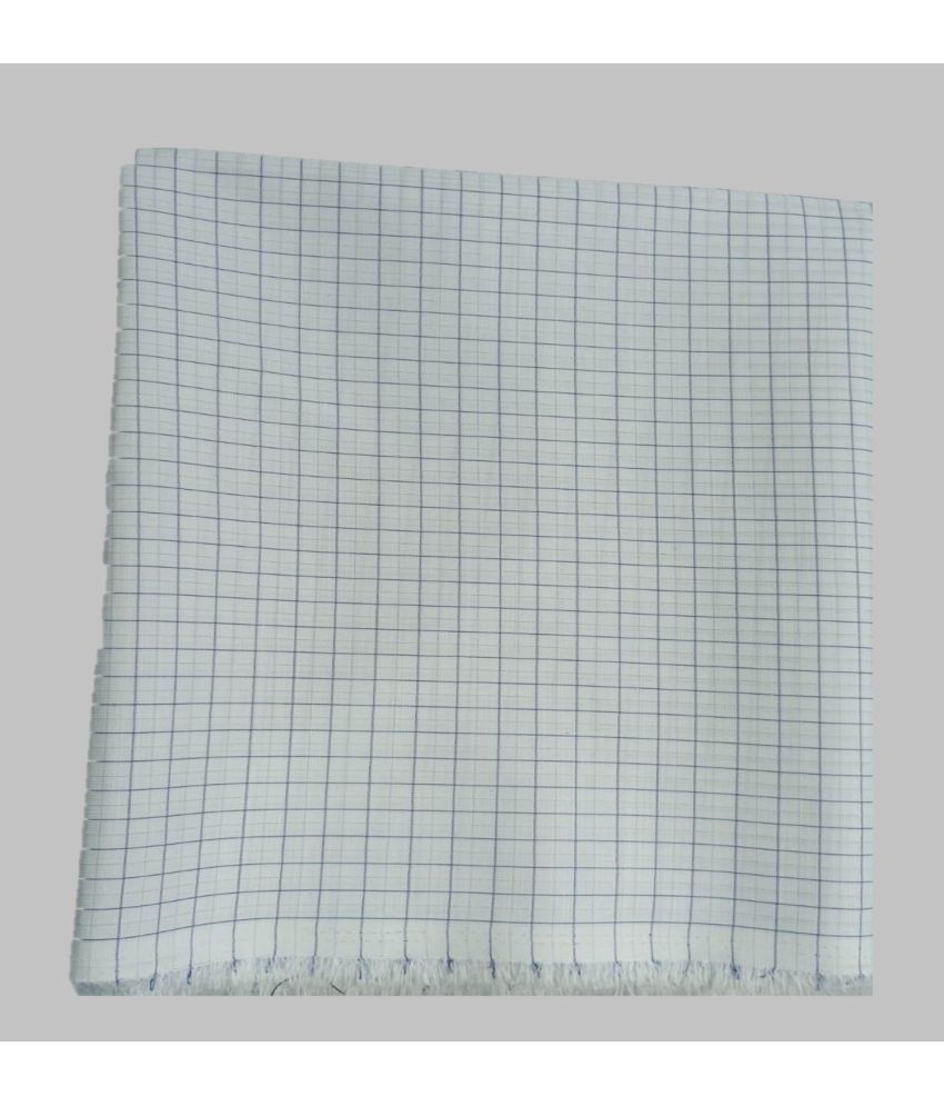     			Fabkart White Polyester Blend Men's Unstitched Shirt Piece ( Pack of 1 )