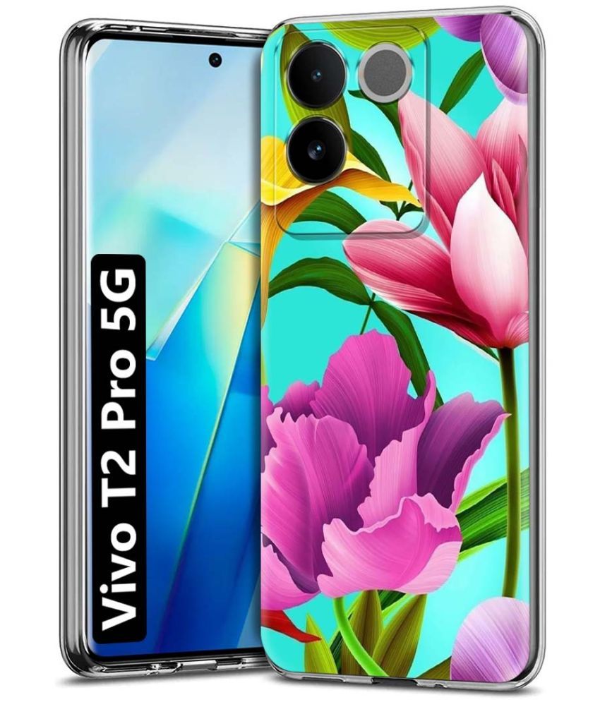     			Fashionury Multicolor Printed Back Cover Silicon Compatible For Vivo T2 Pro 5G ( Pack of 1 )