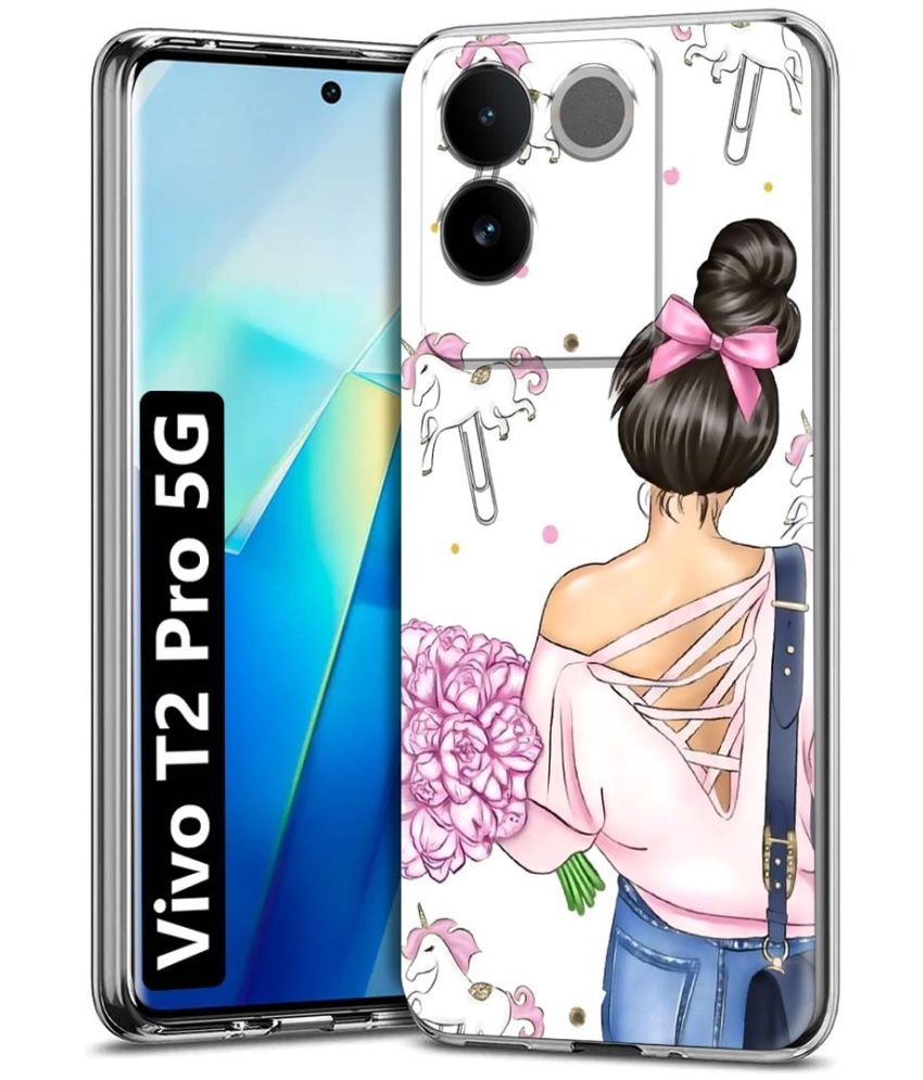     			Fashionury Multicolor Printed Back Cover Silicon Compatible For Vivo T2 Pro 5G ( Pack of 1 )