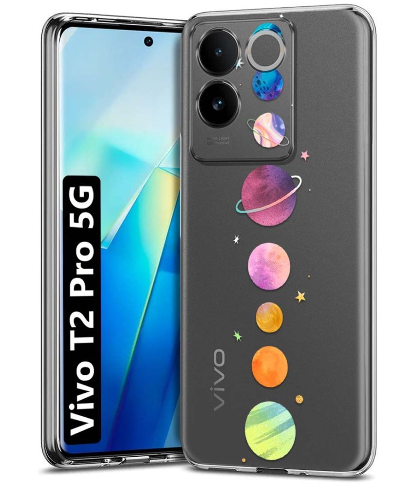     			Fashionury Multicolor Printed Back Cover Silicon Compatible For Vivo T2 Pro 5G ( Pack of 1 )