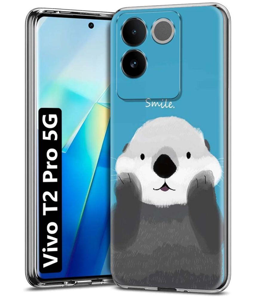     			Fashionury Multicolor Printed Back Cover Silicon Compatible For Vivo T2 Pro 5G ( Pack of 1 )