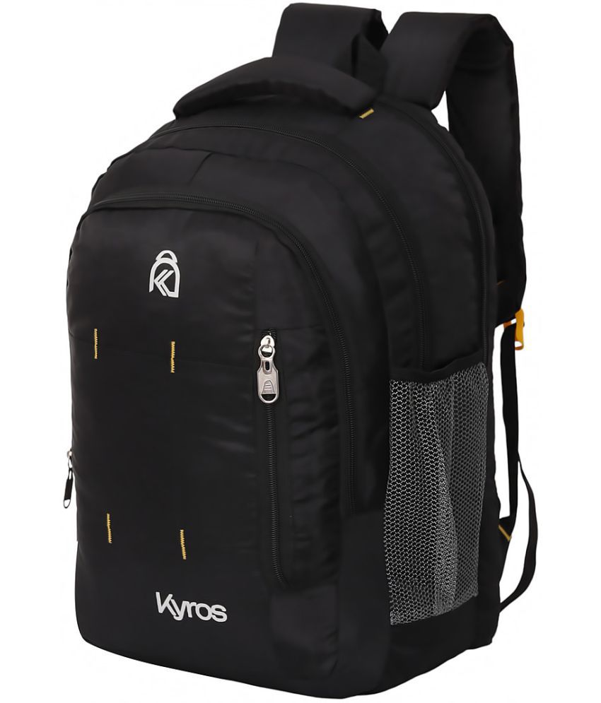     			Kyros Black Polyester Backpack ( 35 Ltrs )