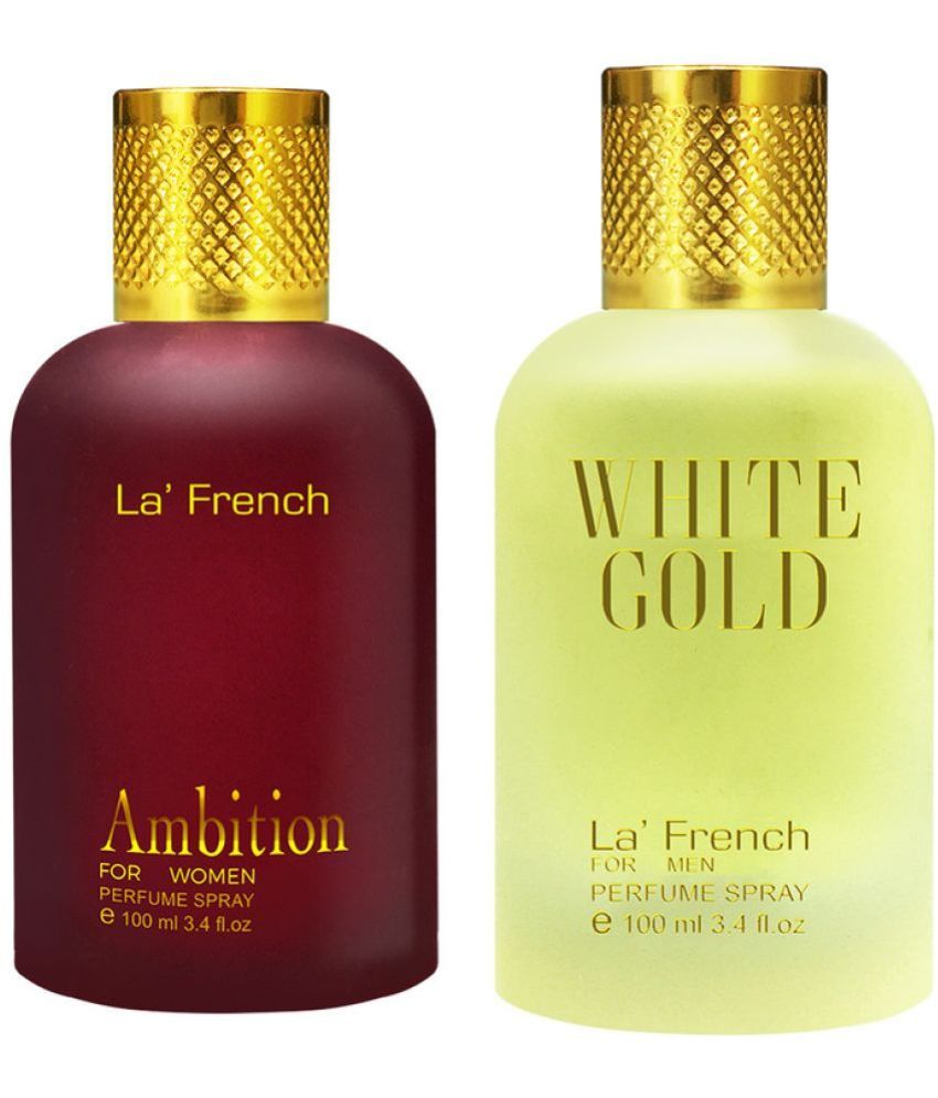     			LA FRENCH Ambition & White Gold Deodorant Spray & Perfume For Unisex 200ml ( Pack of 2 )