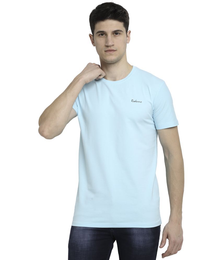     			Rodamo Cotton Blend Slim Fit Solid Half Sleeves Men's T-Shirt - Green ( Pack of 1 )