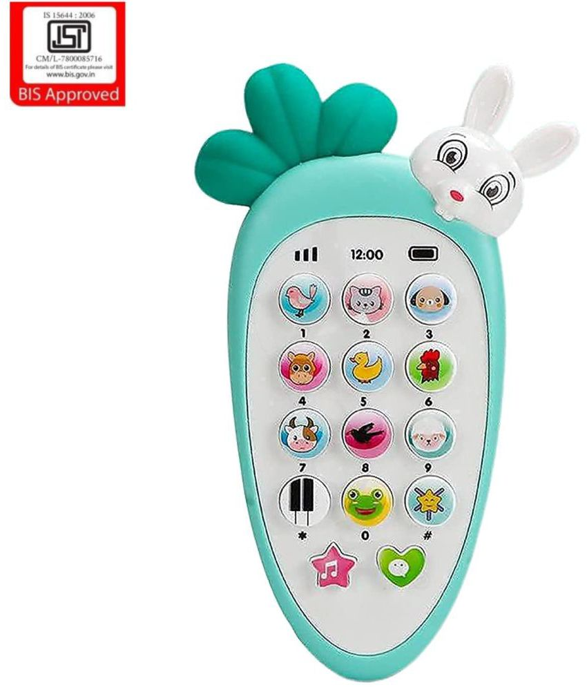     			Smart Phone Cordless Feature Mobile Phone Toys Mobile Phone for Kids Phone Mobile Phone Toy Musical Toys for Kids Smart Light (Pack of 1) (Rabbit Phone)