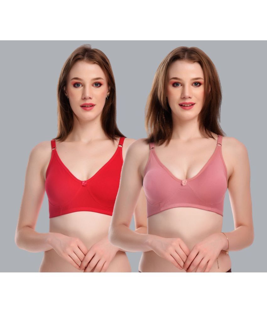     			Viral Girl Pack of 2 Cotton Non Padded Women's Everyday Bra ( Peach ) SD-CANNY-PEACH-RUST