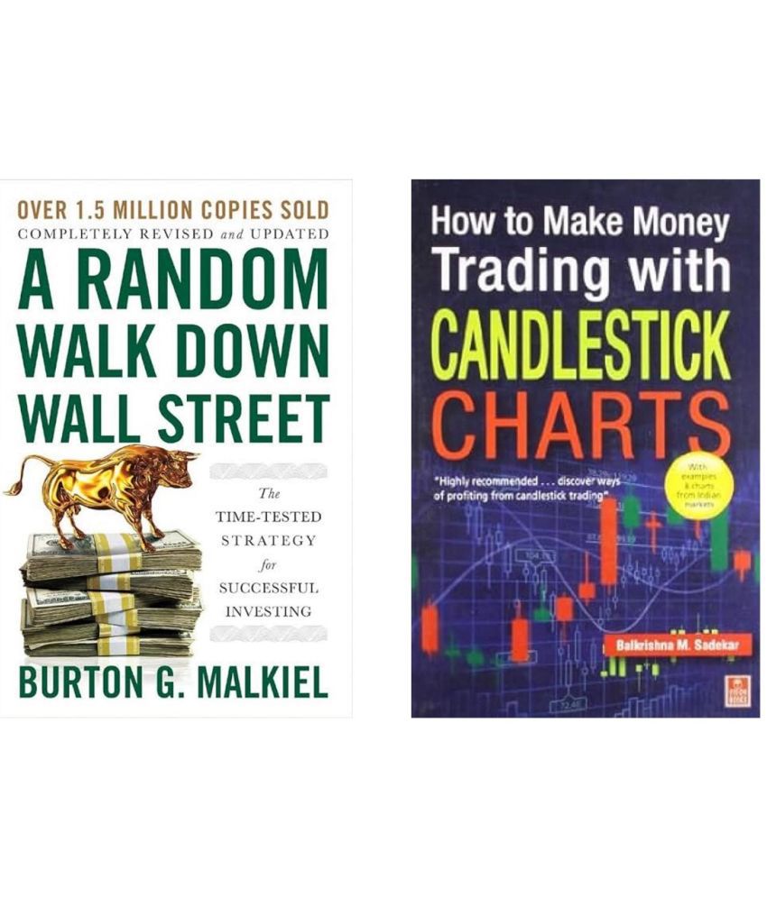     			( Combo Of 2 Books ) A Random Walk Down Wall Street & How to Make Money Trading with Candlestick Charts , English , Paperback
