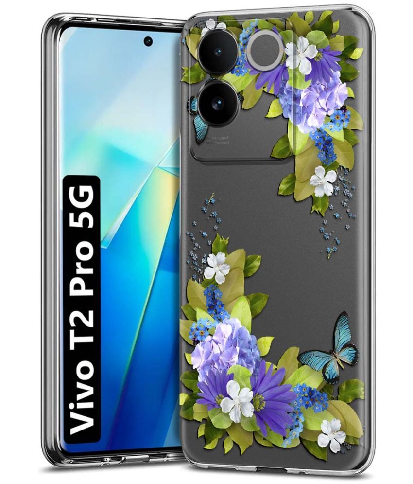     			Fashionury Multicolor Printed Back Cover Silicon Compatible For Vivo T2 Pro 5G ( Pack of 1 )