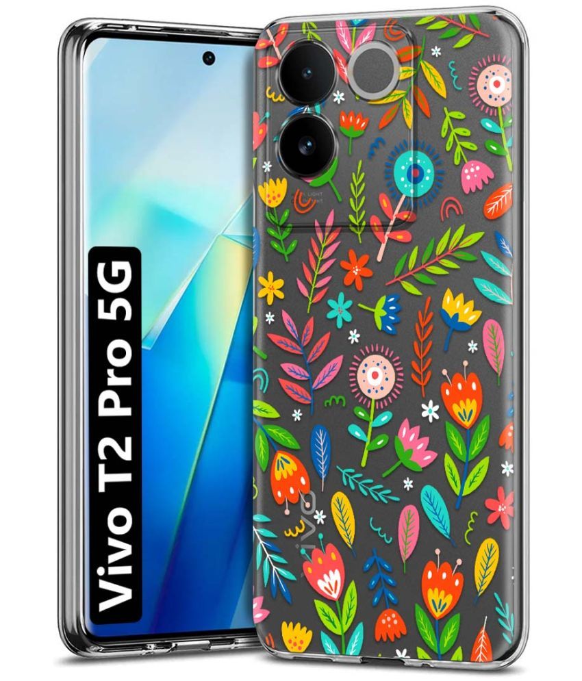     			Fashionury Multicolor Printed Back Cover Silicon Compatible For Vivo T2 Pro 5G ( Pack of 1 )