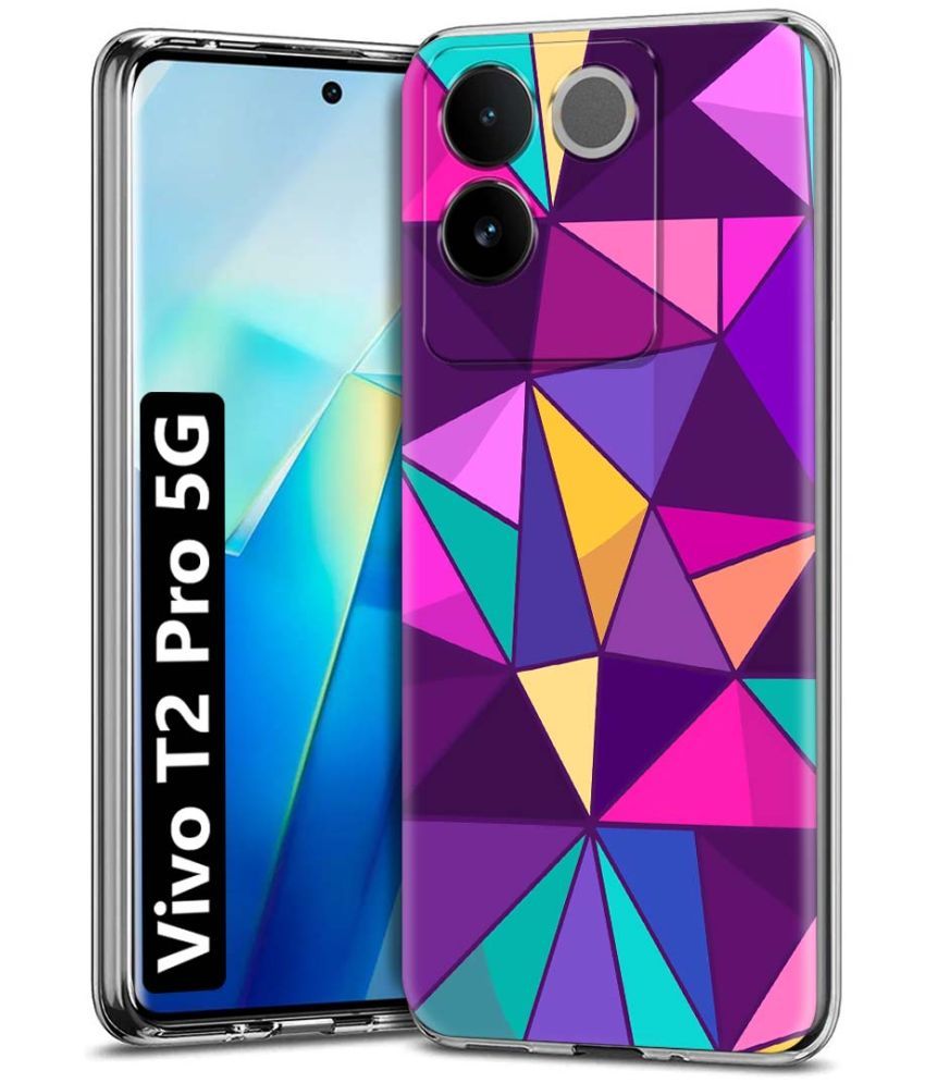     			Fashionury Multicolor Printed Back Cover Silicon Compatible For Vivo T2 Pro 5G ( Pack of 1 )