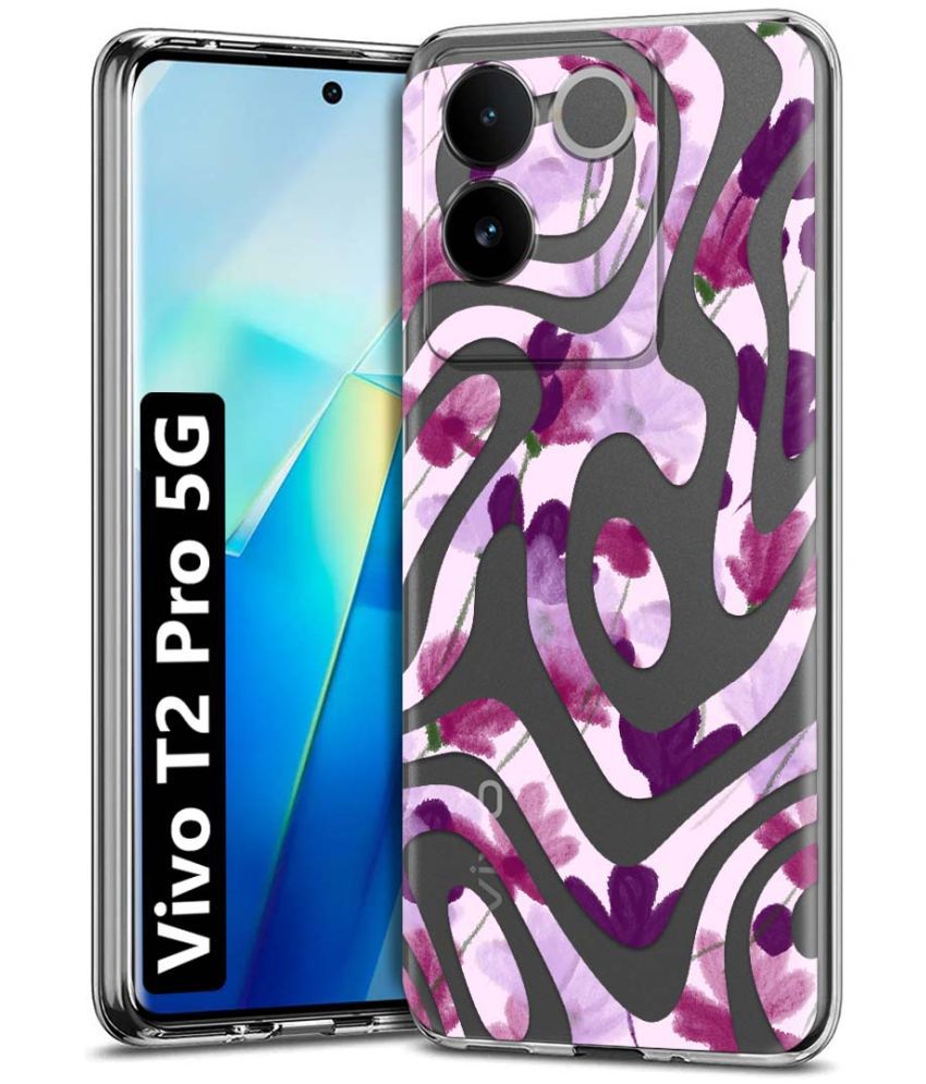     			Fashionury Multicolor Printed Back Cover Silicon Compatible For Vivo T2 Pro 5G ( Pack of 1 )