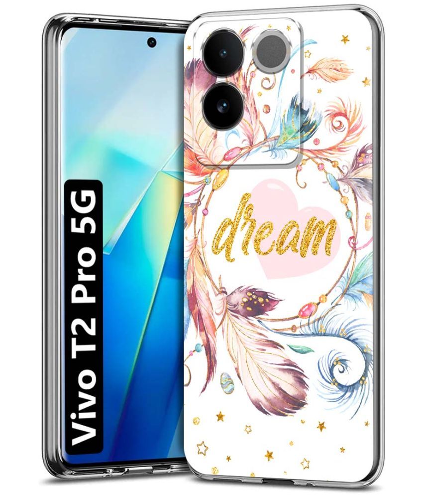     			Fashionury Multicolor Printed Back Cover Silicon Compatible For Vivo T2 Pro 5G ( Pack of 1 )