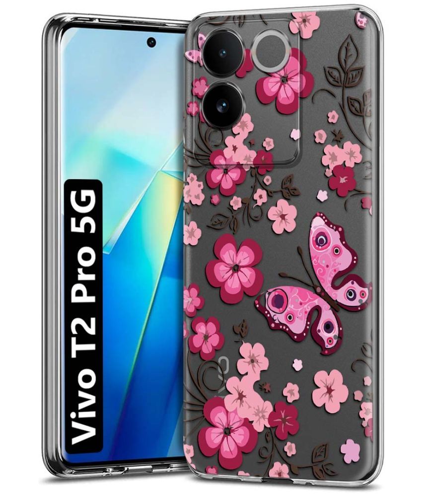     			Fashionury Multicolor Printed Back Cover Silicon Compatible For Vivo T2 Pro 5G ( Pack of 1 )