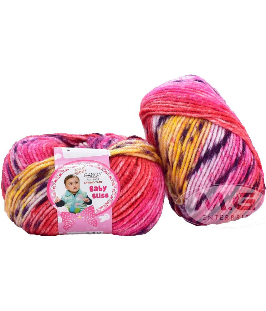     			Ganga 100% Acrylic Wool Rusty Red (8 pc) Baby Soft 4 ply Wool Ball Hand Knitting Wool/Art Craft Soft Fingering Crochet Hook Yarn, Needle Knitting Yarn Thread dye. with Needle. B