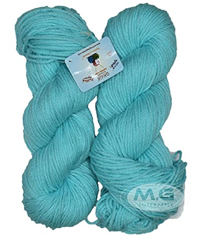     			Ganga Knitting Yarn Thick Chunky Wool, ALI Sky 200 gm Best Used with Knitting Needles, Crochet Needles Wool Yarn for Knitting - di
