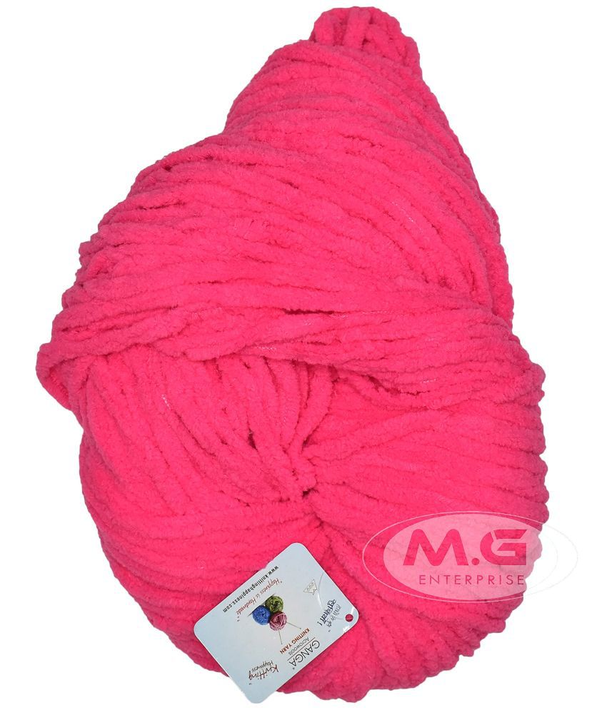     			Ganga Knitting Yarn Thick Chunky Wool, VT Magenta 200 gm Best Used with Knitting Needles, Crochet Needles Wool Yarn for Knitting - ajg