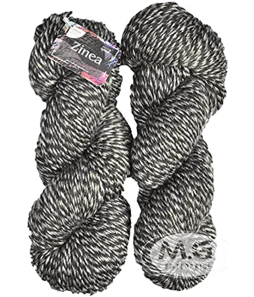     			Ganga Zinea Mouse Grey (200 gm) Wool Thick Hank Hand Knitting Wool/Art Craft Soft Fingering Crochet Hook Yarn, Needle Knitting Yarn Thread dyedF