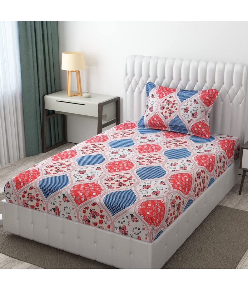     			JBTC cotton Floral Bedding Set 1 Bedsheet and 1 Pillow cover - multi