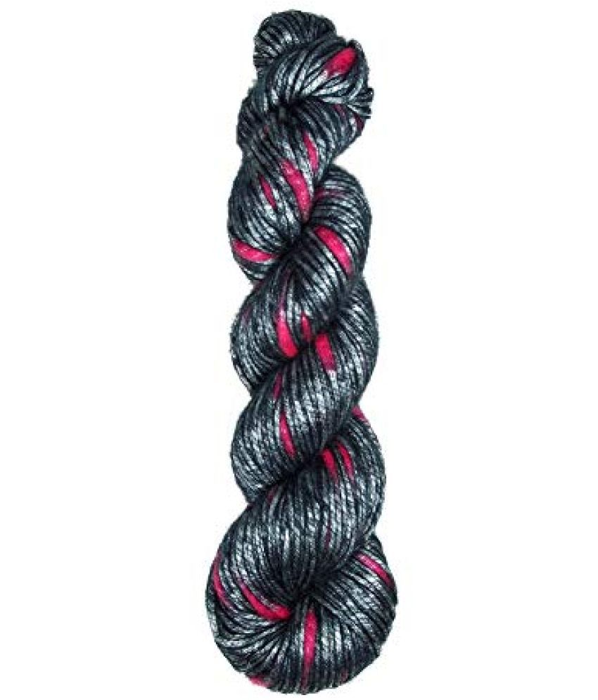    			NTGS GANGA Flite Joy Knitting Yarn Wool, Black Red 600 gm Woolen Crochet Yarn Thread. Best Used with Knitting Needles, Crochet Needles