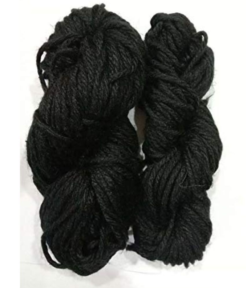     			NTGS GANGA Knitting Yarn Thick Chunky Wool, 500 gm Best Used with Knitting Needles, Crochet Needles Wool Yarn for Knitting. by GANGA Shade no.24 Colour-Black