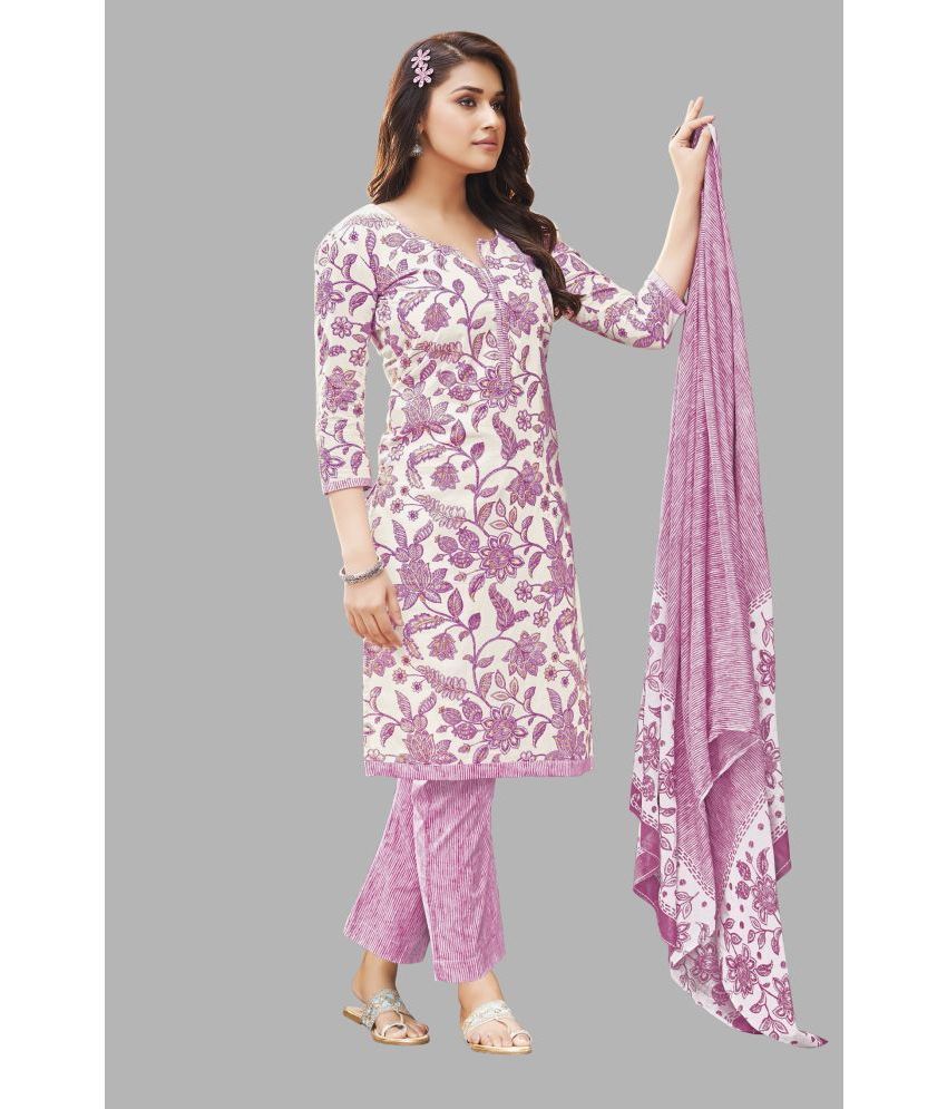     			SIMMU Cotton Printed Kurti With Pants Women's Stitched Salwar Suit - Multicoloured ( Pack of 1 )