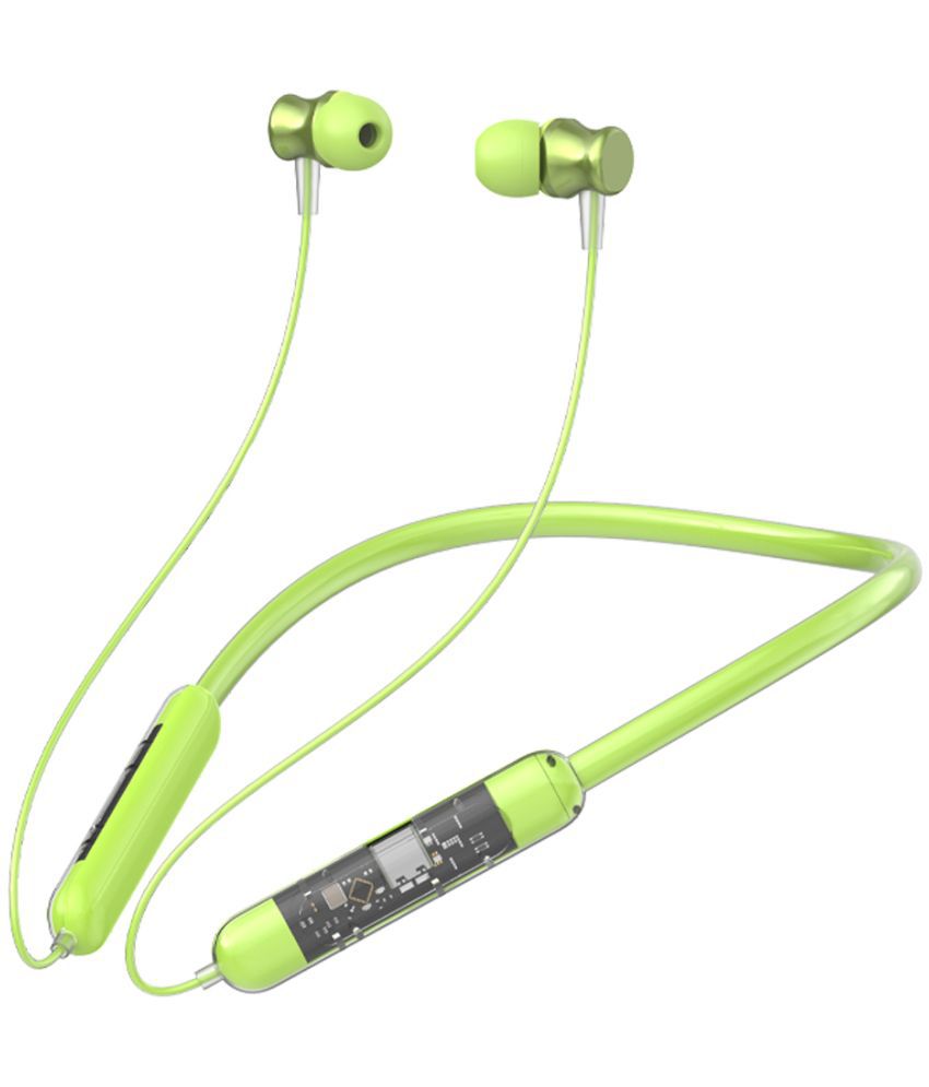     			Tecsox In-the-ear Bluetooth Headset with Upto 30h Talktime Deep Bass - Green