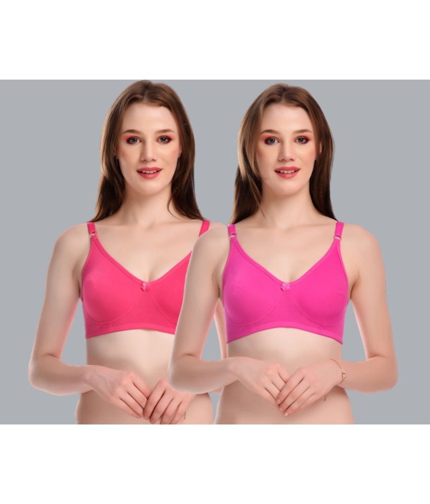     			Viral Girl Pack of 2 Cotton Non Padded Women's Everyday Bra ( Pink ) SD-CANNY-D.PINK-L.PINK