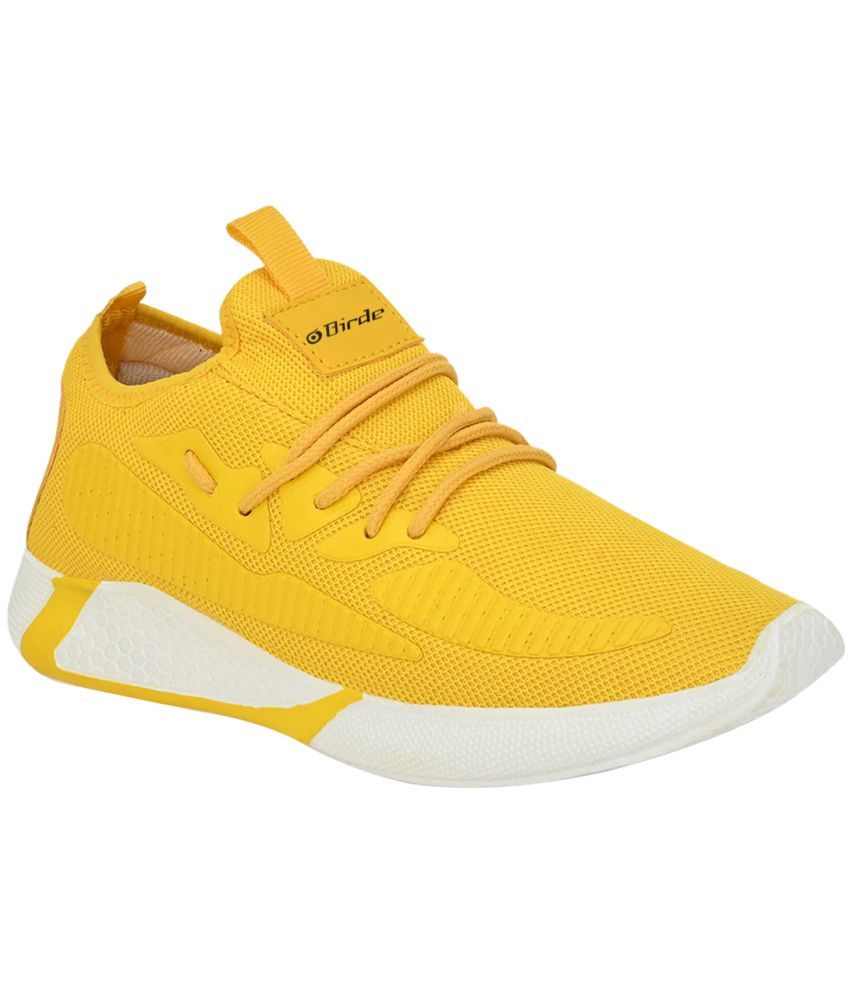     			Birde Yellow Men's Sports Running Shoes