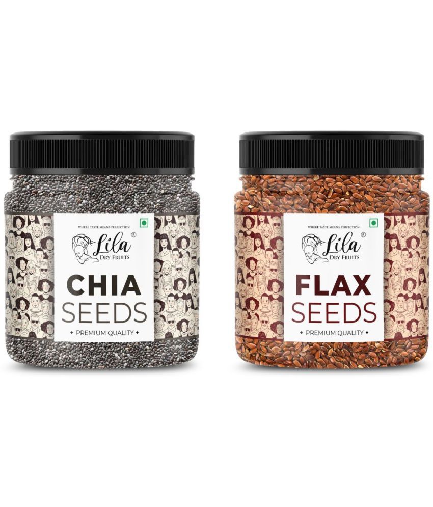     			Lila Dry Fruits Mixed Seeds(Chia Flax) 500 gm Each Jar(Pack of 2)