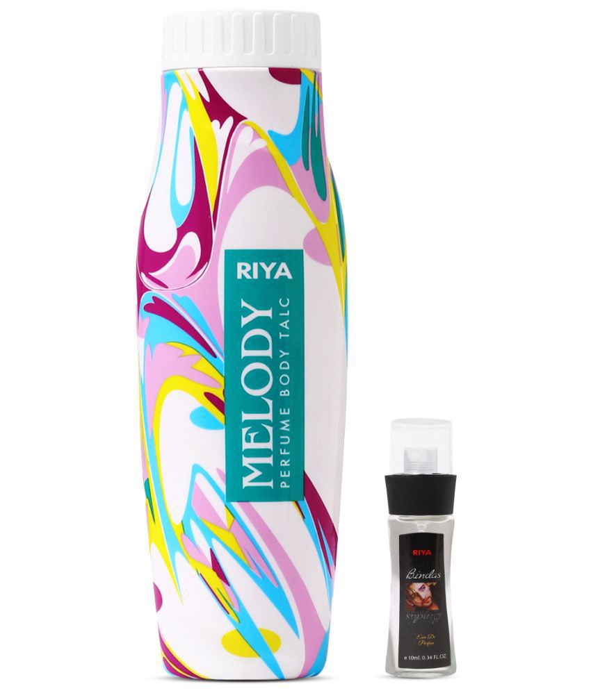     			Riya Melody & Bindas(10 ml Perfume) Talc 300 gm Pack of 2