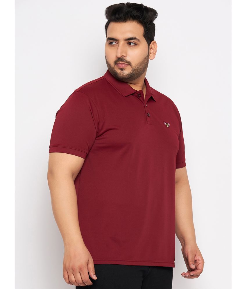     			Auxamis Pack of 1 Cotton Blend Regular Fit Solid Half Sleeves Men's Polo T Shirt ( Maroon )