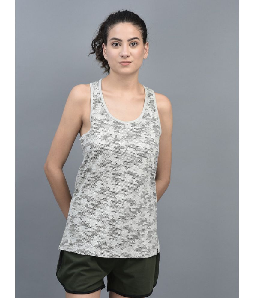     			Dollar Cotton Blended Tanks - Grey Single