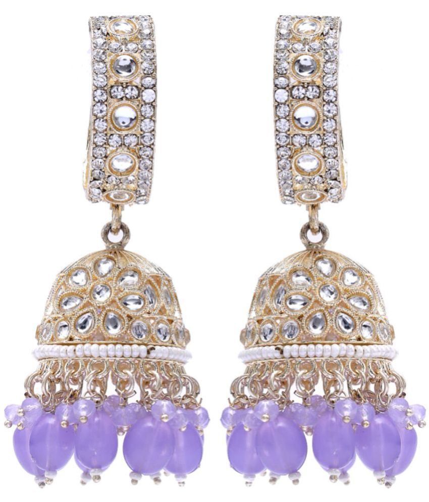     			Jiyanshi fashion Light Purple Jhumki Earrings ( Pack of 1 )