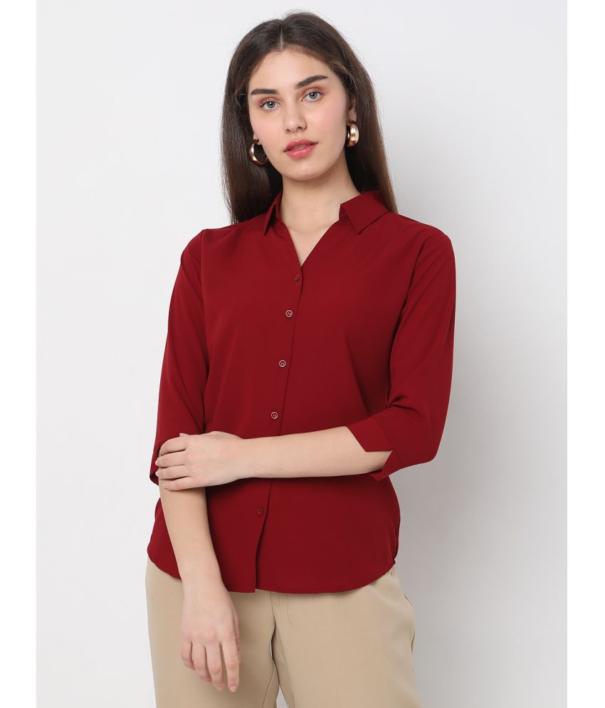     			Smarty Pants Maroon Cotton Women's Shirt Style Top ( Pack of 1 )