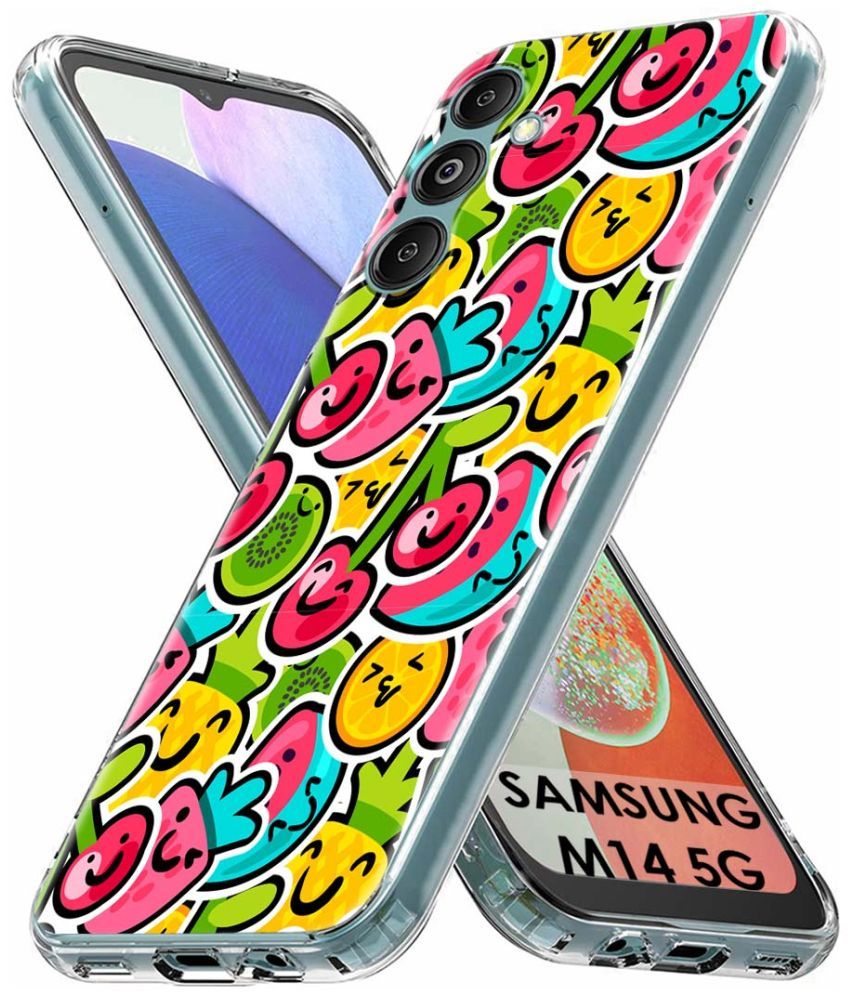     			Fashionury Multicolor Printed Back Cover Silicon Compatible For Samsung Galaxy M14 5G ( Pack of 1 )