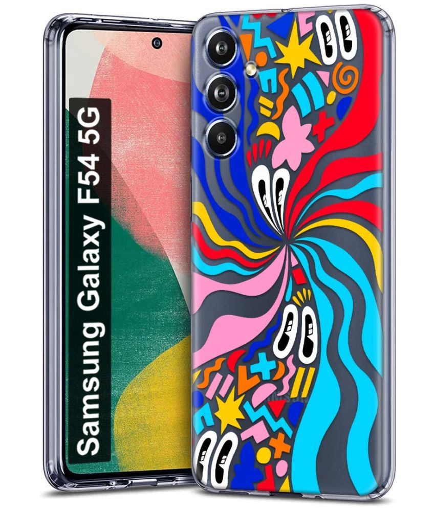     			Fashionury Multicolor Printed Back Cover Silicon Compatible For Samsung Galaxy F54 5G ( Pack of 1 )