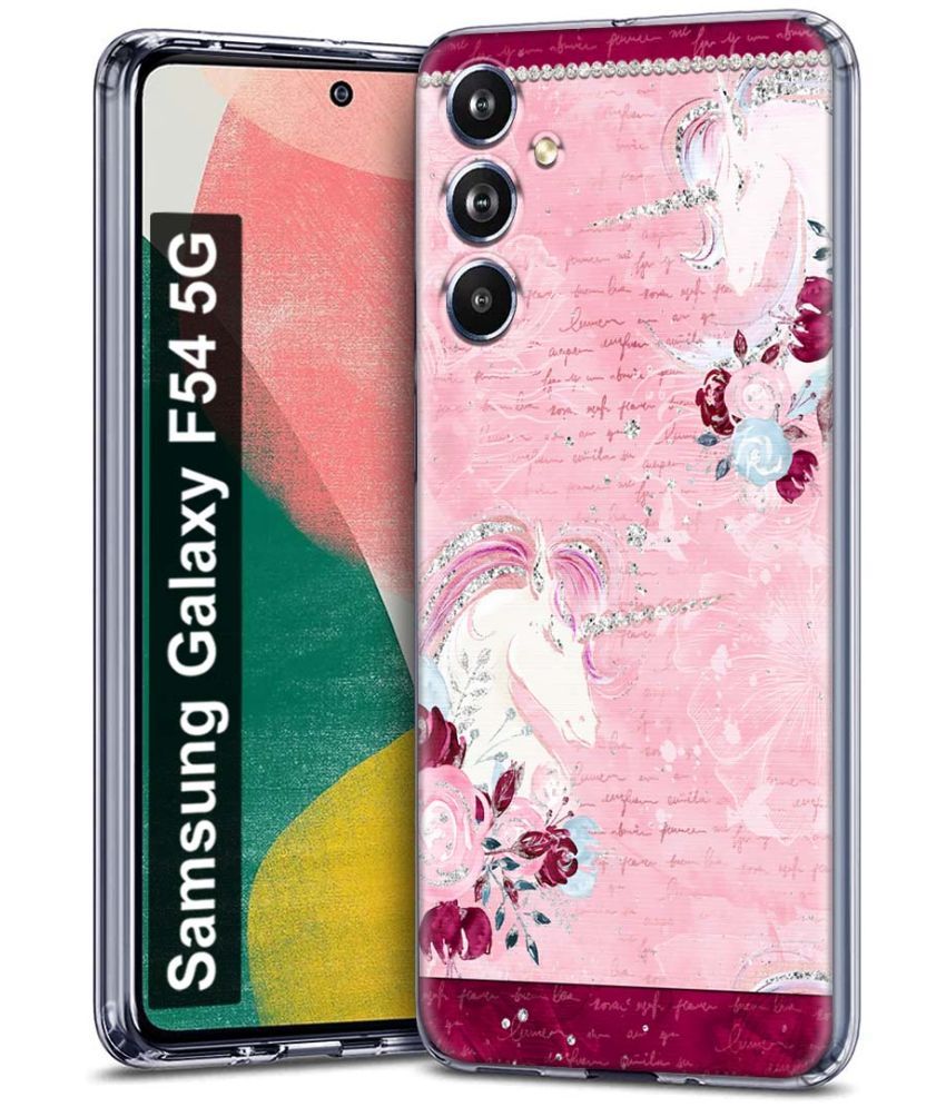     			Fashionury Multicolor Printed Back Cover Silicon Compatible For Samsung Galaxy F54 5G ( Pack of 1 )