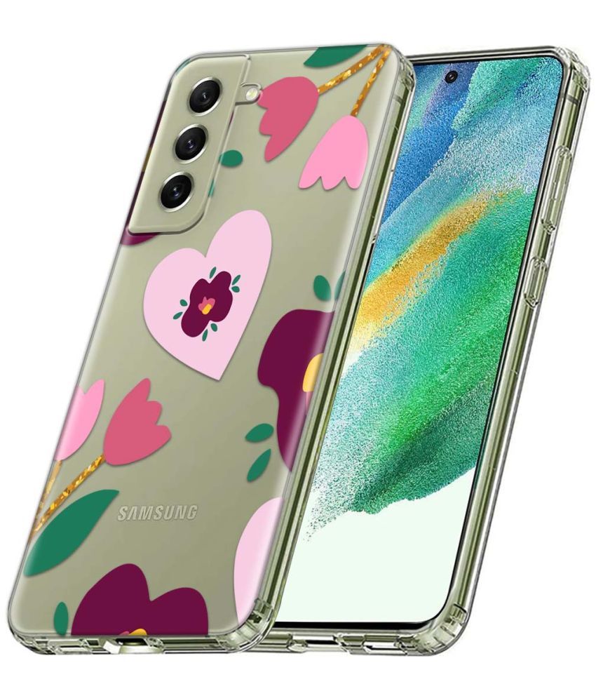     			Fashionury Multicolor Printed Back Cover Silicon Compatible For Samsung Galaxy S21 FE ( Pack of 1 )